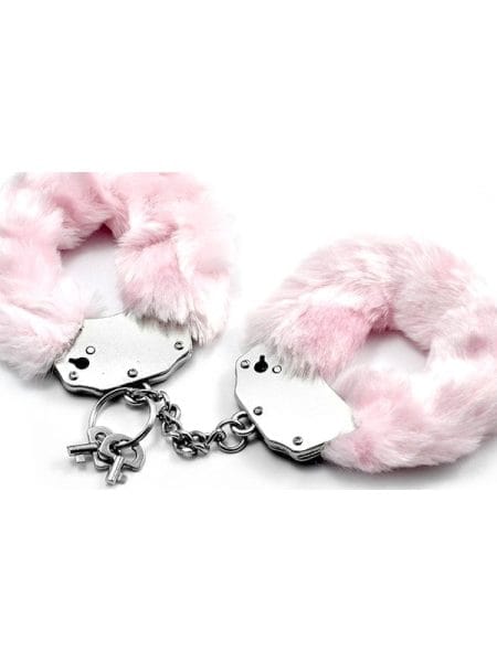 Fetish Pleasure Fluffy Hand Cuffs Pink