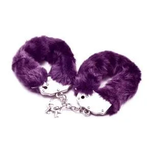 Fetish Pleasure Fluffy Hand Cuffs Purple 120005 1 Fetish Pleasure Fluffy Hand Cuffs Purple