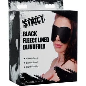 Black Fleece Lined Blindfold 130995 1 Black Fleece Lined Blindfold