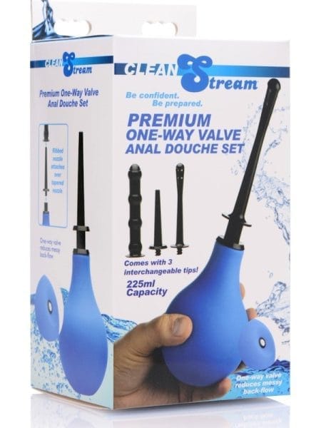 Premium One Way Valve Anal Douche Set