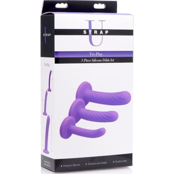 Tri-Play 3 Pc Silicone Dildo Set