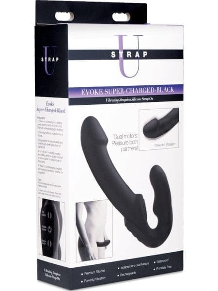 Evoke Rechargeable Vibrating Silicone Strapless Strap On