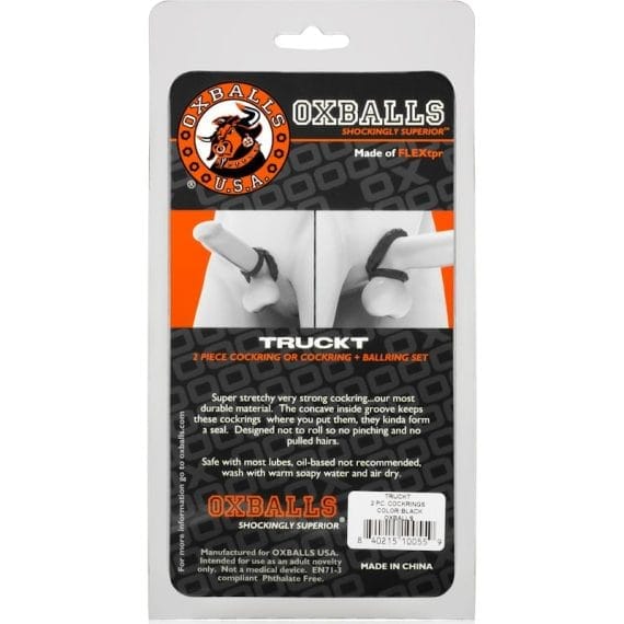 Truckt 2 Pc Cockring Set Black