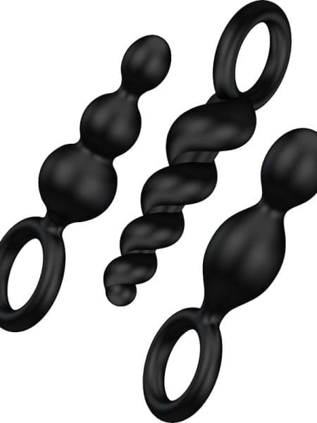 Satisfyer Plugs Booty Call 3 Pc Black