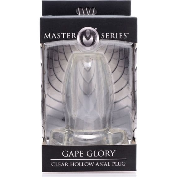 Gape Glory Clear Hollow Anal Plug Large