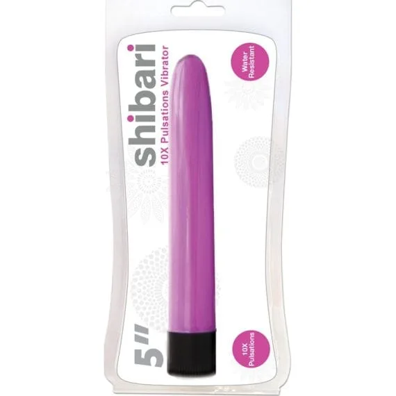 Shibari 10X Pulsations Vibrator 5In Pink Shibari 10X Pulsations Vibrator 5in Pink