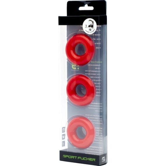 Sport Fucker Chubby Cockring 3 Pk Red