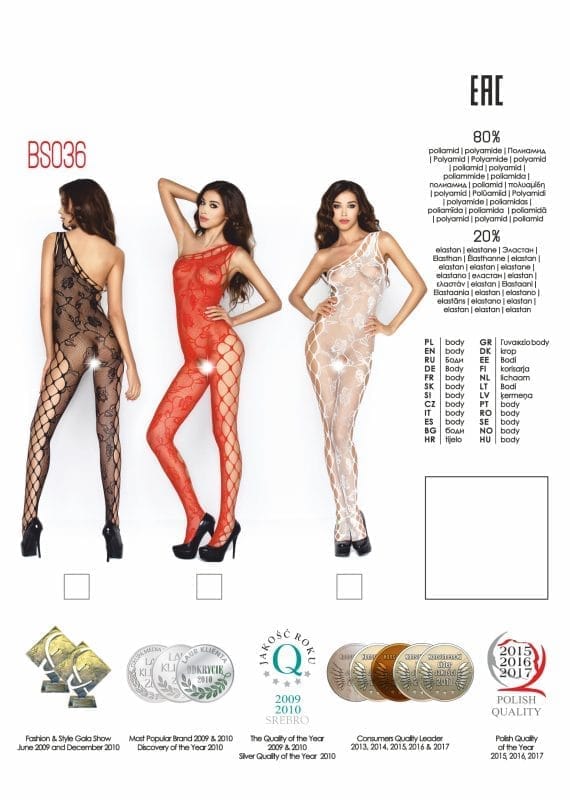 Bodysuit Bs036 White Bodysuit BS036 White