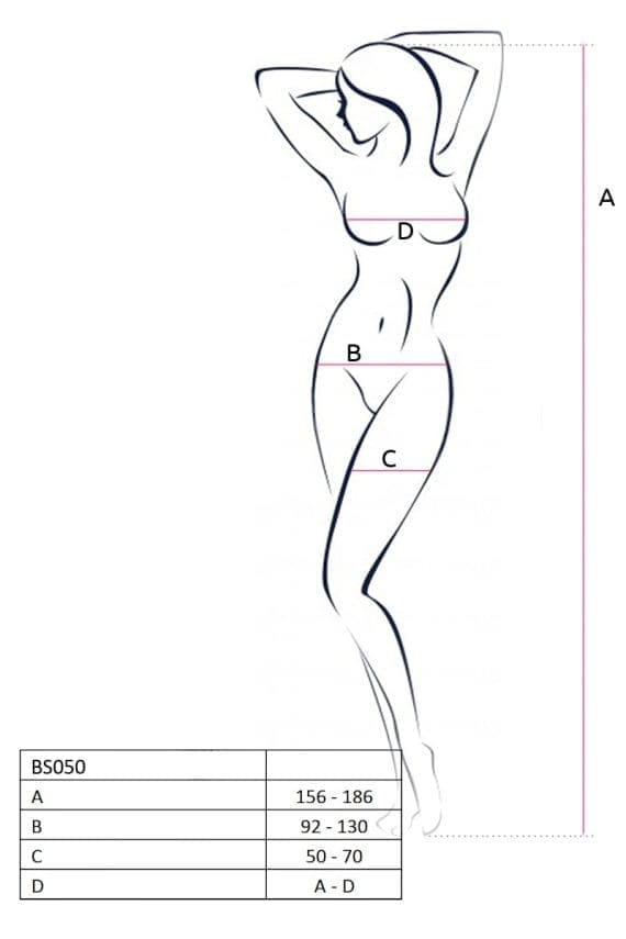 Bodystocking Bs050 White Bodystocking BS050 White