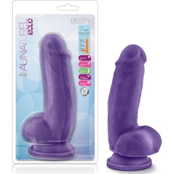 Au Naturel Bold Beefy 7in Dildo Purple