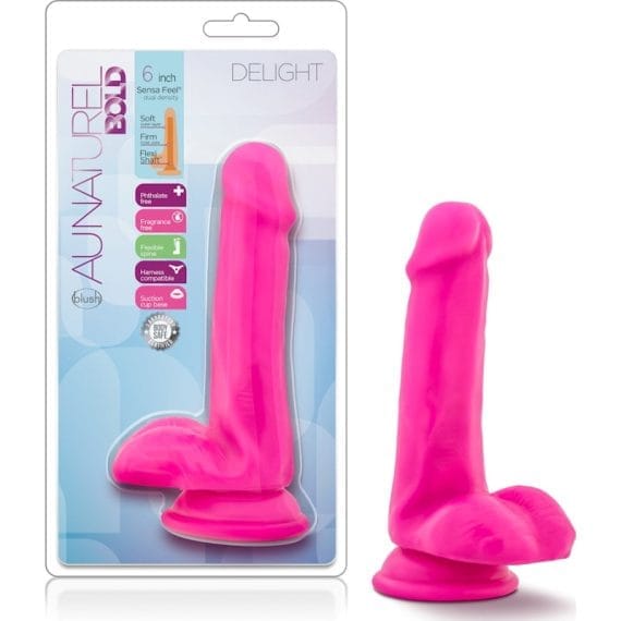 Au Naturel Bold Delight 6in Dildo Pink