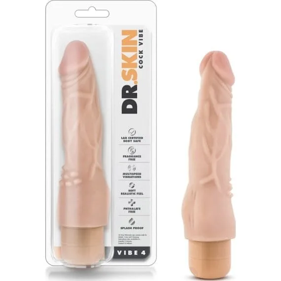 Dr Skin Cock Vibe 4 8In Vibrating Cock Beige Dr Skin Cock Vibe 4 8in Vibrating Cock Beige