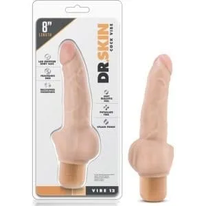 Dr Skin Cock Vibe 12 8In Vibrating Cock Beige 155616 1 Dr Skin Cock Vibe 12 8in Vibrating Cock Beige