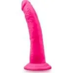 Neo Elite 7.5in Silicone Dual Density Cock Neon Pink