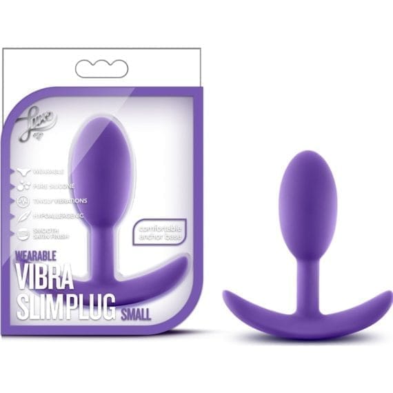 Luxe Wearable Vibra Slim Plug Small Purple