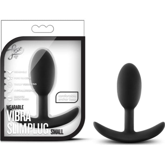 Luxe Wearable Vibra Slim Plug Small Black