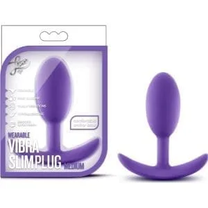 Luxe Wearable Vibra Slim Plug Medium Purple 158039 1 Luxe Wearable Vibra Slim Plug Medium Purple