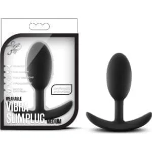 Luxe Wearable Vibra Slim Plug Medium Black 158040 1 Luxe Wearable Vibra Slim Plug Medium Black