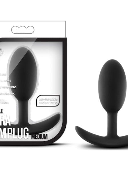 Luxe Wearable Vibra Slim Plug Medium Black