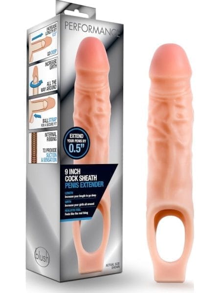 Performance 9in Cock Sheath Penis Extender Vanilla