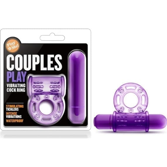 Play With Me Couples Play Vibrating Cock Ring Purple