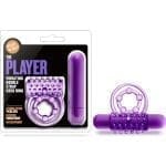 Play With Me The Player Vibrating Double Strap Cock Ring Purple