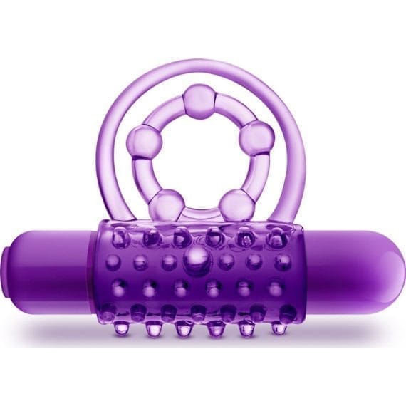 Play With Me The Player Vibrating Double Strap Cock Ring Purple