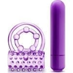 Play With Me The Player Vibrating Double Strap Cock Ring Purple