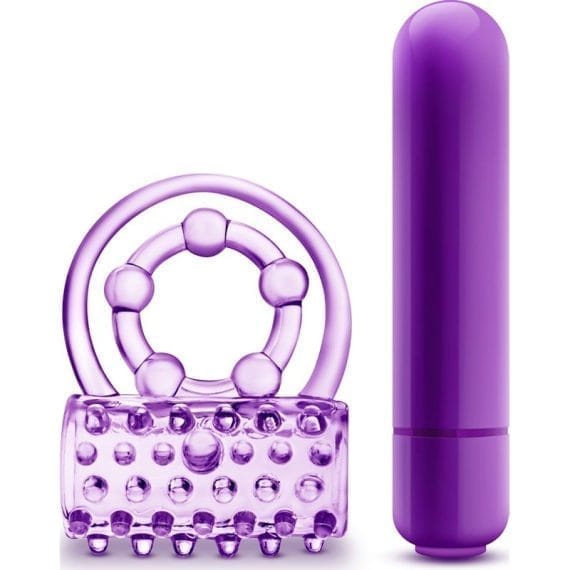 Play With Me The Player Vibrating Double Strap Cock Ring Purple