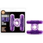 Play With Me Double Play Dual Vibrating Cock Ring Purple