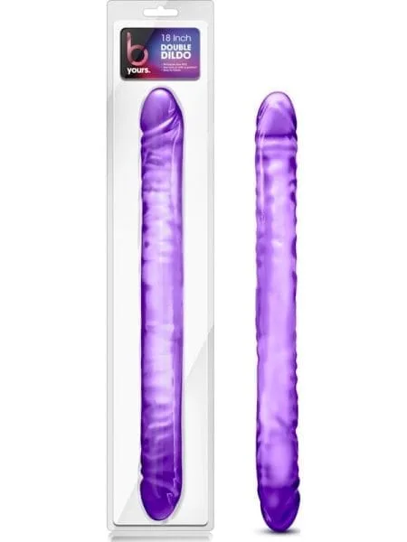 B Yours Double Dildo Purple 18in