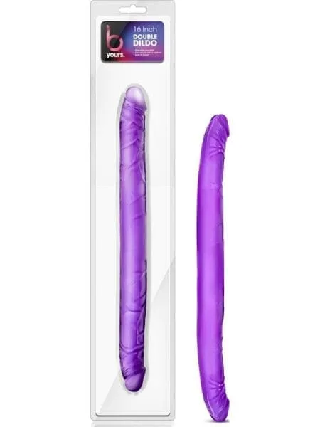 B Yours Double Dildo Purple 16in