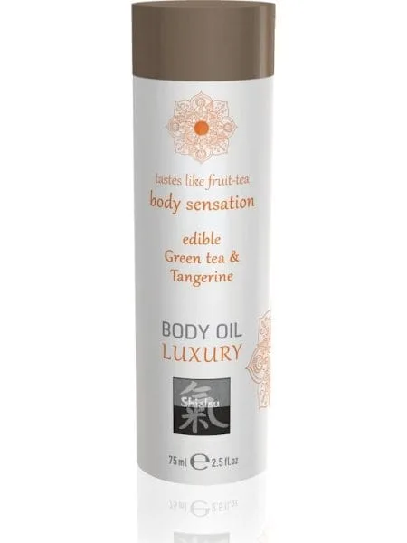 Shiatsu Luxury Body Oil Edible Green Tea and Tangerine
