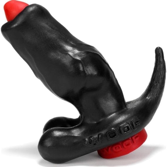 Woof Hollow Plug w Stopper Black Red