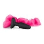 Silicone Butt Plug With Tail Pink