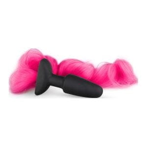 Silicone Butt Plug With Tail Pink 160803 1 Silicone Butt Plug With Tail Pink