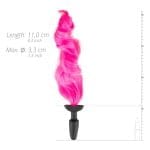 Silicone Butt Plug With Tail Pink