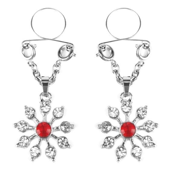 Ruby and Diamond Star Nipple Jewellery