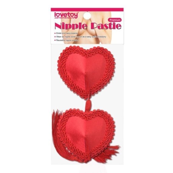 Reusable Red Heart Tassels Nipple Pasties Reusable Red Heart Tassels Nipple Pasties