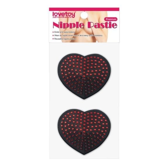 Reusable Red Diamond Heart Nipple Pasties Reusable Red Diamond Heart Nipple Pasties