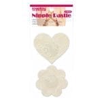 Lace Heart and Flower Nipple Pasties Twin Pk