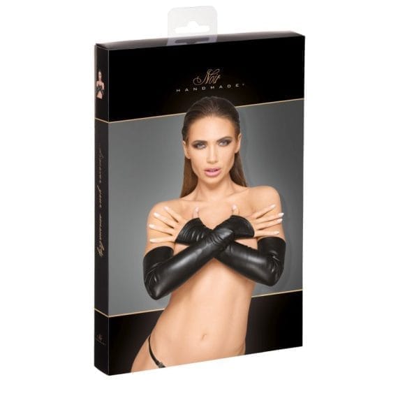 Elastic Eco Leather Fingerless Gloves Elastic Eco Leather Fingerless Gloves