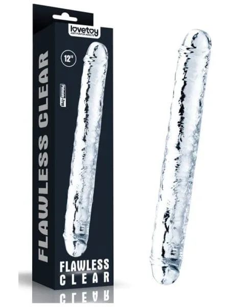 Clear Double Dildo 12in