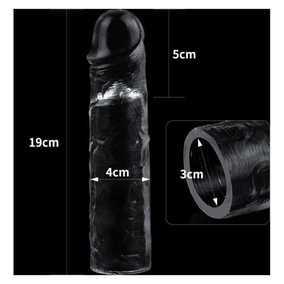 Clear Penis Extender Sleeve Plus 2In Clear Penis Extender Sleeve Plus 2in