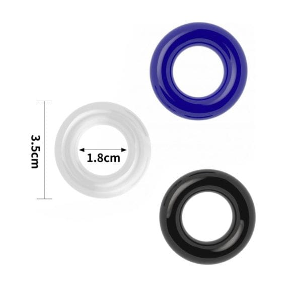 Coloured Triple Donut Cock Ring Set Coloured Triple Donut Cock Ring Set