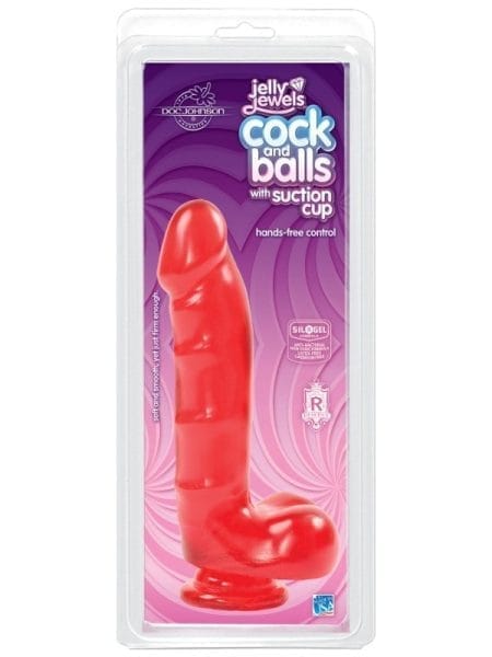 Cock And Balls With Suction Cup Ruby