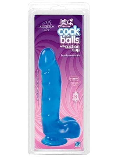 Cock And Balls With Suction Cup Sapphire