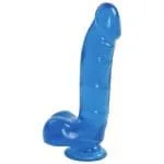 Cock And Balls With Suction Cup Sapphire