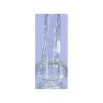 Crystal Dildo w Balls 8in Clear
