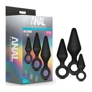 Anal Adventures Platinum Silicone Loop Plug Kit 162219 1 Anal Adventures Platinum Silicone Loop Plug Kit